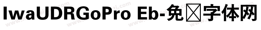 IwaUDRGoPro Eb字体转换